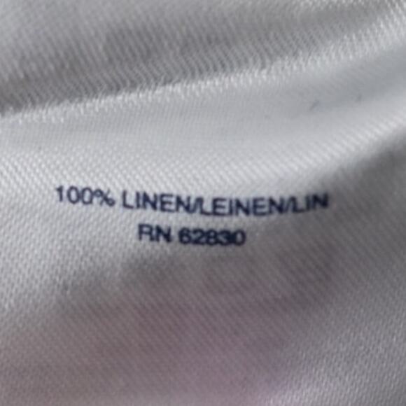 Land's End Mens Linen Hawaiian Tropical Button Up Shirt XL T - Picture 4 of 13